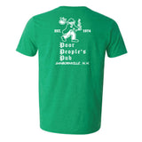 Poor People's Pub 1974 "First Design" T-Shirt in Heather Irish Green