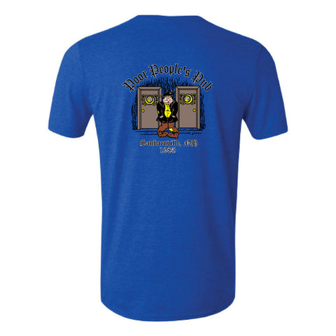 Poor People's Pub 1985 "Wipe It, Shake It" T-Shirt in Heather Royal